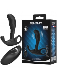 Черный изогнутый массажёр простаты с вибрацией и пультом ДУ - Baile - в Уссурийске купить с доставкой