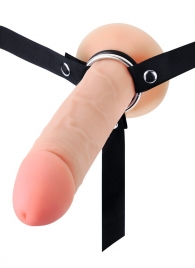 Мужской полый страпон на регулируемых ремешках - 22 см. - Sex Expert - купить с доставкой в Уссурийске