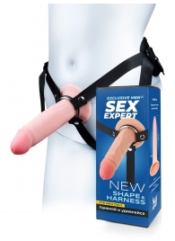 Мужской полый страпон на регулируемых ремнях - 18,5 см. - Sex Expert - купить с доставкой в Уссурийске