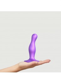 Фиолетовая насадка Strap-On-Me Dildo Plug Curvy size S - Strap-on-me - купить с доставкой в Уссурийске