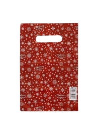 Красный подарочный новогодний пакет с вырубной ручкой (20х30 см) - Сима-Ленд - купить с доставкой в Уссурийске