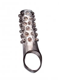 Дымчатая насадка на пенис с выпуклостями - 11 см. - Sex Expert - в Уссурийске купить с доставкой