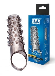 Дымчатая насадка на пенис с шипами и выпуклостями - 12 см. - Sex Expert - в Уссурийске купить с доставкой