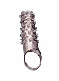 Дымчатая насадка на пенис с шипами и выпуклостями - 12 см. - Sex Expert - в Уссурийске купить с доставкой