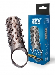 Дымчатая насадка на пенис с шипами и выпуклостями - 12,5 см. - Sex Expert - в Уссурийске купить с доставкой
