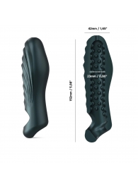 Серая силиконовая насадка на пенис с подхватом Manwan Ryzer - Manwan - в Уссурийске купить с доставкой