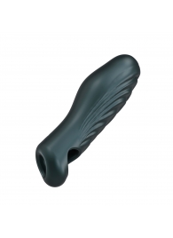 Серая силиконовая насадка на пенис с подхватом Manwan Ryzer - Manwan - в Уссурийске купить с доставкой