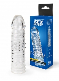 Прозрачная закрытая насадка на пенис - 17 см. - Sex Expert - в Уссурийске купить с доставкой