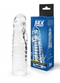 Прозрачная закрытая насадка на член - 15 см. - Sex Expert - в Уссурийске купить с доставкой