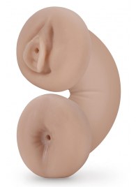 Телесный люминесцентный двусторонний мастурбатор Tasha - Blush Novelties - в Уссурийске купить с доставкой