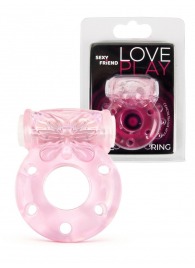 Розовое эрекционное виброкольцо с бабочкой - 1137 - в Уссурийске купить с доставкой