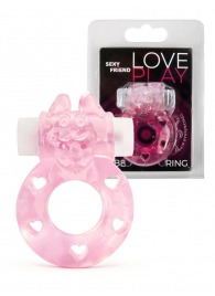 Розовое эрекционное виброкольцо в форме зайчика - 1137 - в Уссурийске купить с доставкой