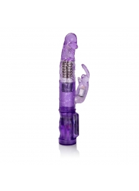 Фиолетовый вибромассажер Petite Jack Rabbit - 24 см. - California Exotic Novelties