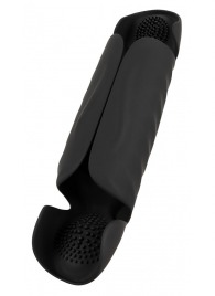 Черный вибромастурбатор с трехточечной стимуляцией Penis Trainer with 3 Point Stimulation - Orion - в Уссурийске купить с доставкой