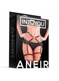 Черные стрепы на бёдра Aneir - Intoyou - купить с доставкой в Уссурийске
