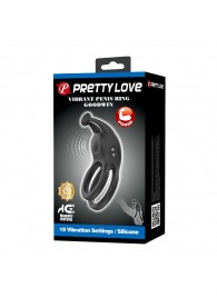 Черное перезаряжаемое виброкольцо Goodwin - Baile - в Уссурийске купить с доставкой