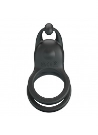 Черное перезаряжаемое виброкольцо Goodwin - Baile - в Уссурийске купить с доставкой