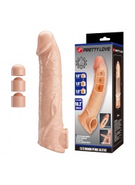 Телесный фаллоудлинитель с подхватом мошонки Silas - 26 см. - Baile - в Уссурийске купить с доставкой