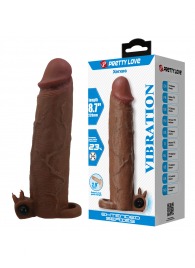 Коричневая насадка на пенис Xerxes - 22 см. - Baile - в Уссурийске купить с доставкой