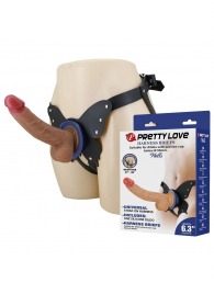 Поясной страпон Wells: трусики в форме бабочки и фаллоимитатор-насадка - Baile - купить с доставкой в Уссурийске