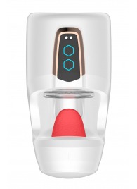 Белый мастурбатор с язычком и возвратно-поступательными движениями - Secwell - в Уссурийске купить с доставкой