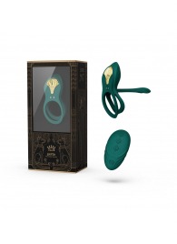 Зеленое эрекционное виброкольцо Bayek с пультом ДУ - Zalo - в Уссурийске купить с доставкой