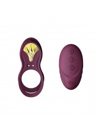 Фиолетовое эрекционное виброкольцо Bayek с пультом ДУ - Zalo - в Уссурийске купить с доставкой