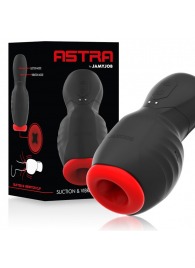 Черно-красный мастурбатор с вибрацией и всасыванием - JAMYJOB - в Уссурийске купить с доставкой