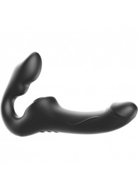 Черный безремневой страпон с 3 моторами - Ibiza - купить с доставкой в Уссурийске