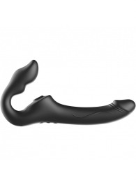 Черный безремневой страпон с 3 моторами - Ibiza - купить с доставкой в Уссурийске