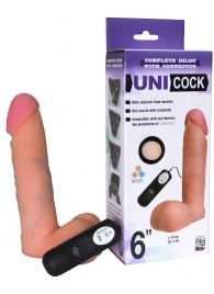 Фаллическая насадка Харнесс UNICOCK 6  с вибрацией - 18 см. - LOVETOY (А-Полимер) - купить с доставкой в Уссурийске