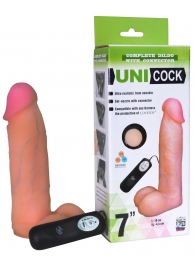 Фаллическая насадка Харнесс UNICOCK 7  с вибрацией - 19 см. - LOVETOY (А-Полимер) - купить с доставкой в Уссурийске