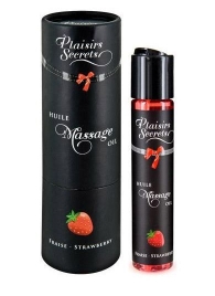 Массажное масло с ароматом клубники Huile de Massage Gourmande Fraise des Bois - 59 мл. - Plaisir Secret - купить с доставкой в Уссурийске