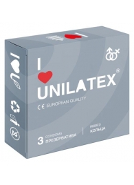 Презервативы с рёбрами Unilatex Ribbed - 3 шт. - Unilatex - купить с доставкой в Уссурийске