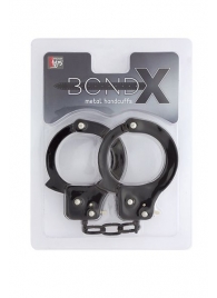 Чёрные наручники из листового металла BONDX METAL CUFFS BLACK - Dream Toys - купить с доставкой в Уссурийске