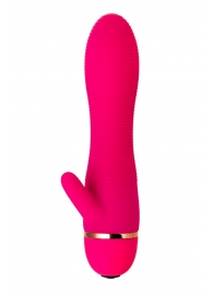 Розовый вибромассажёр с небольшим клиторальным отростком - 15 см. - A-toys купить в Уссурийске с доставкой в Orgasmix.ru Розовый вибромассажёр с небольшим клиторальным отростком - 15 см. - A-toys