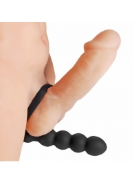 Насадка для двойного проникновения Double Fun Cock Ring with Double Penetration Vibe - XR Brands - в Уссурийске купить с доставкой