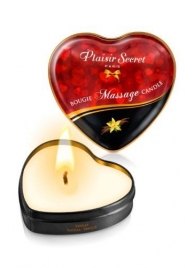 Массажная свеча с ароматом ванили Bougie Massage Candle - 35 мл. - Plaisir Secret - купить с доставкой в Уссурийске