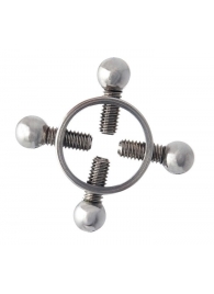 Серебристые зажимы для сосков на винтах - ToyFa - купить с доставкой в Уссурийске