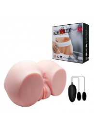 Телесный мастурбатор с двумя любовными тоннелями и вибрацией - Baile - в Уссурийске купить с доставкой