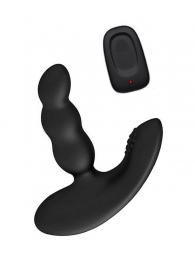 Черный силиконовый стимулятор простаты Levett Nitoc с пультом ДУ - Levett - в Уссурийске купить с доставкой