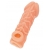 Телесная закрытая насадка с венками Cock Sleeve Size M - 15,6 см. - KOKOS - в Уссурийске купить с доставкой