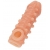 Телесная закрытая насадка с шариками Cock Sleeve Size M - 15,6 см. - KOKOS - в Уссурийске купить с доставкой