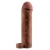 Коричневая насадка с кольцом Perfect 2 Extension with Ball Strap - 19 см. - Pipedream - в Уссурийске купить с доставкой