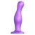 Фиолетовая насадка Strap-On-Me Dildo Plug Curvy size L - Strap-on-me - купить с доставкой в Уссурийске