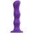 Фиолетовая насадка Strap-On-Me Dildo Geisha Balls size XL - Strap-on-me - купить с доставкой в Уссурийске