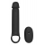 Черная насадка-удлинитель с вибрацией Vibrating Extender With Remote - Dream Toys - в Уссурийске купить с доставкой