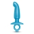 Голубая анальная пробка для массажа простаты Hither Silicone Prostate Plug - 14,3 см. - b-Vibe - в Уссурийске купить с доставкой