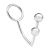 Кольцо на пенис с анальным стимулятором Two Bead Stainless Steel Anal Hook   Cock Ring - BlueLine - в Уссурийске купить с доставкой
