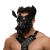 Черная кожаная маска «Собака» - Crazy Handmade - купить с доставкой в Уссурийске